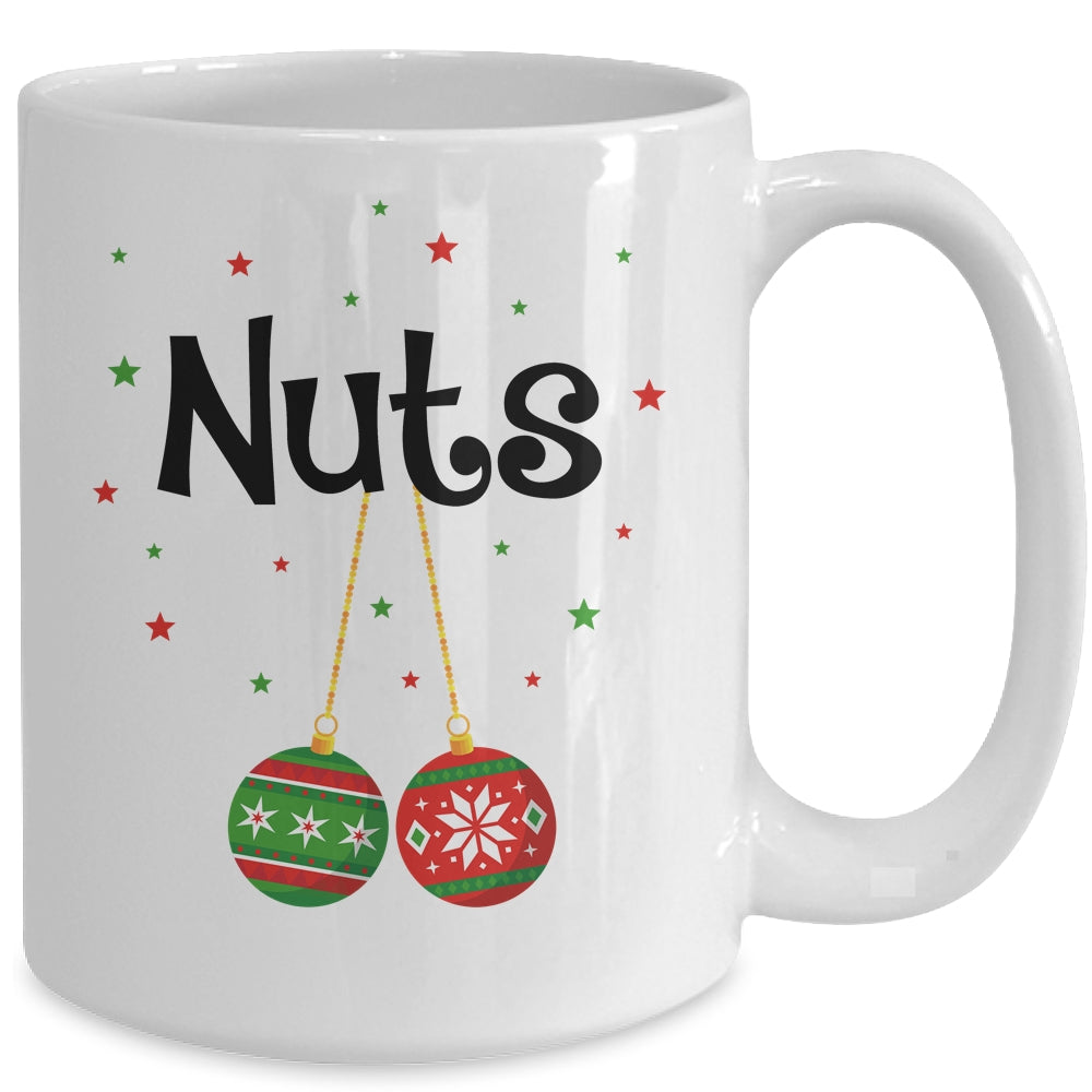 Nuts Chestnuts Couple Costume Christmas Ornament Mug | siriusteestore