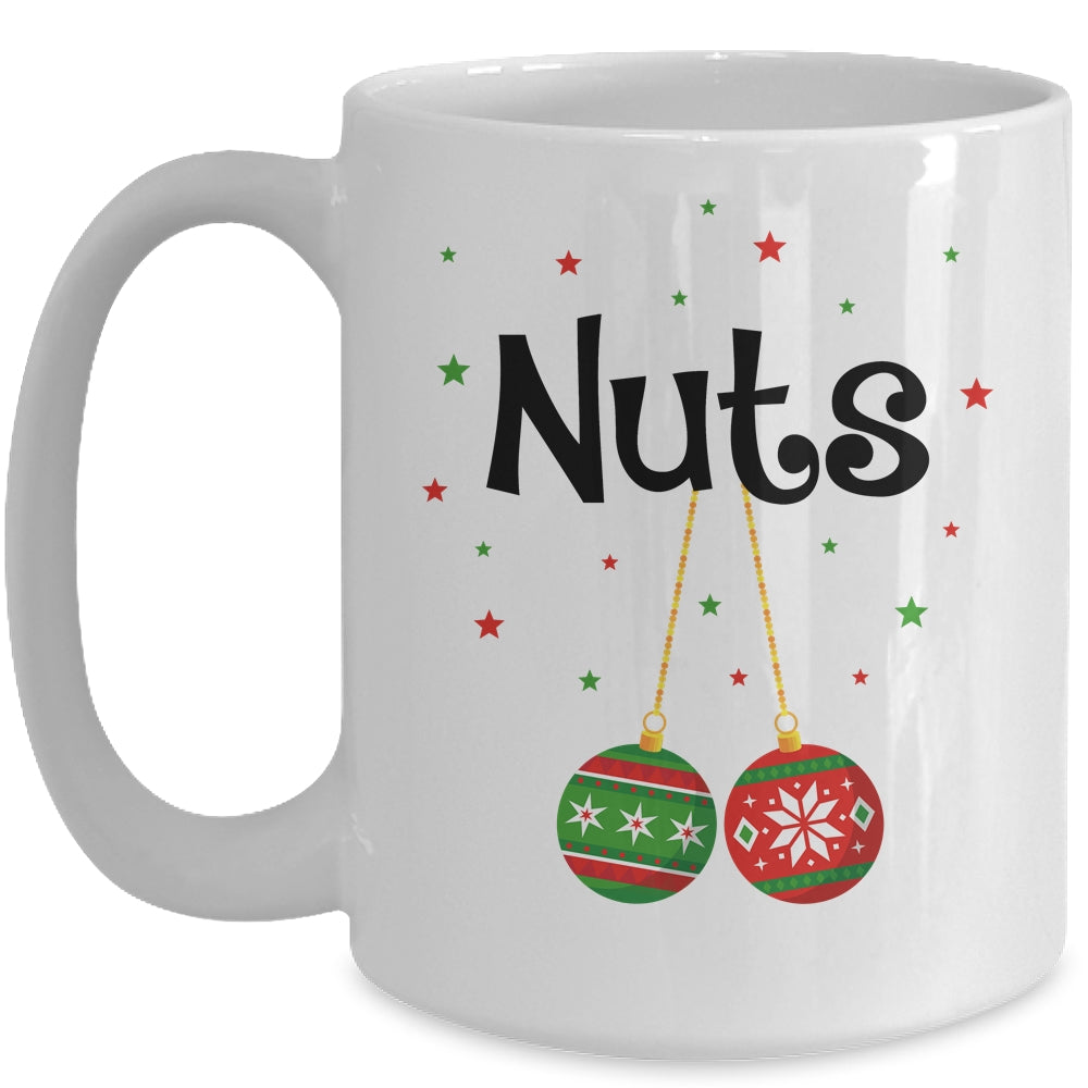 Nuts Chestnuts Couple Costume Christmas Ornament Mug | siriusteestore