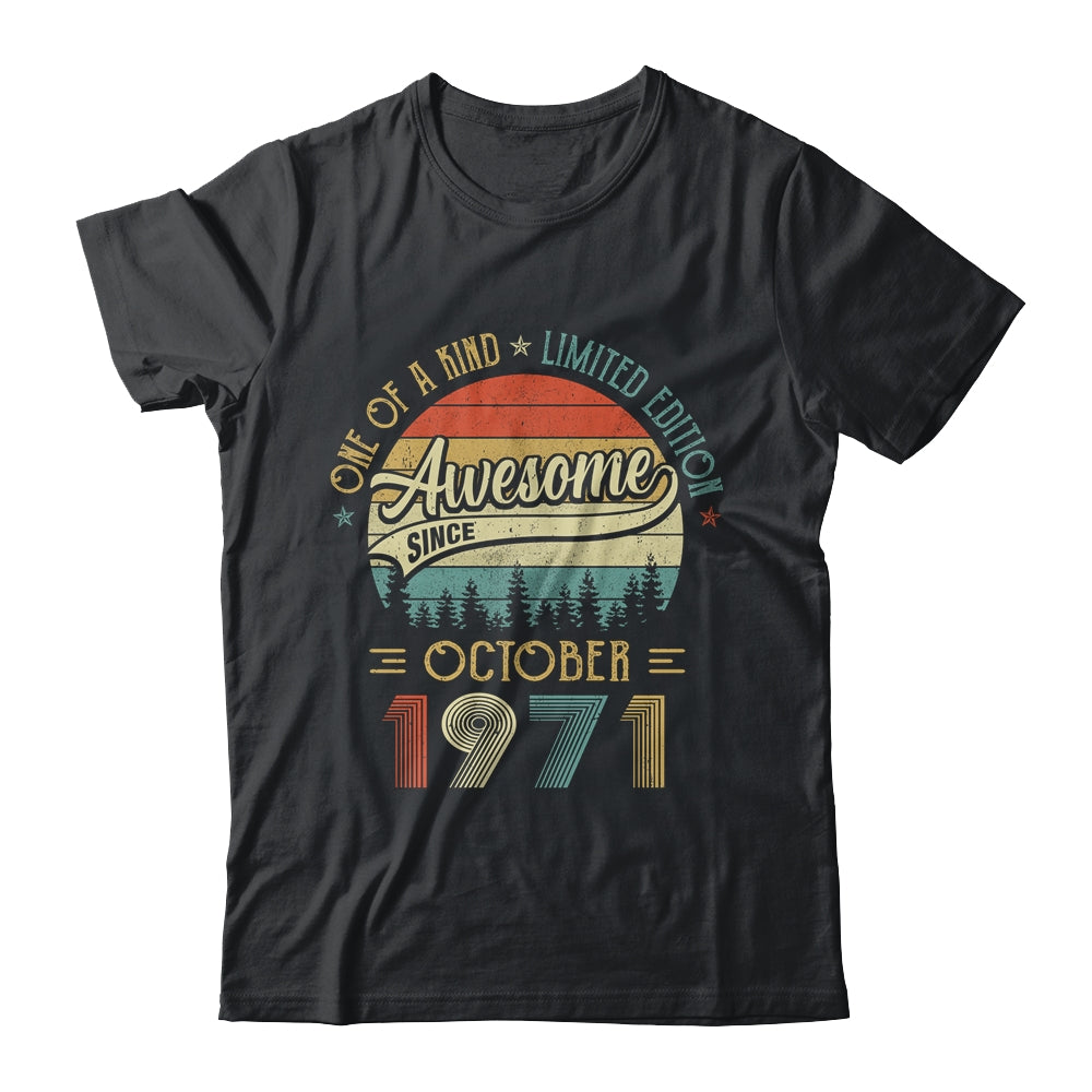 October 1971 Vintage 50 Years Old Retro 50th Birthday Gift Shirt & Hoodie | siriusteestore