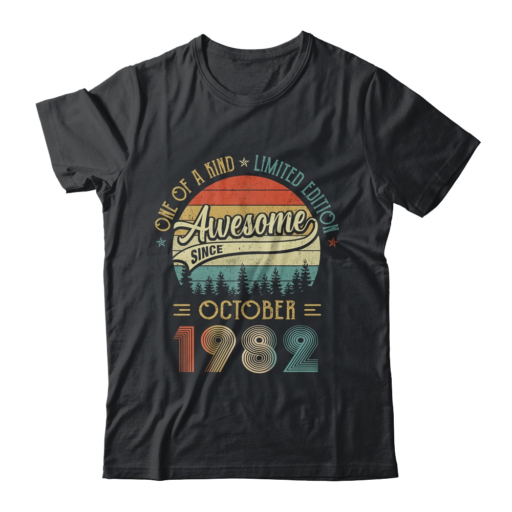October 1982 Vintage 40 Years Old Retro 40th Birthday Shirt & Hoodie | siriusteestore