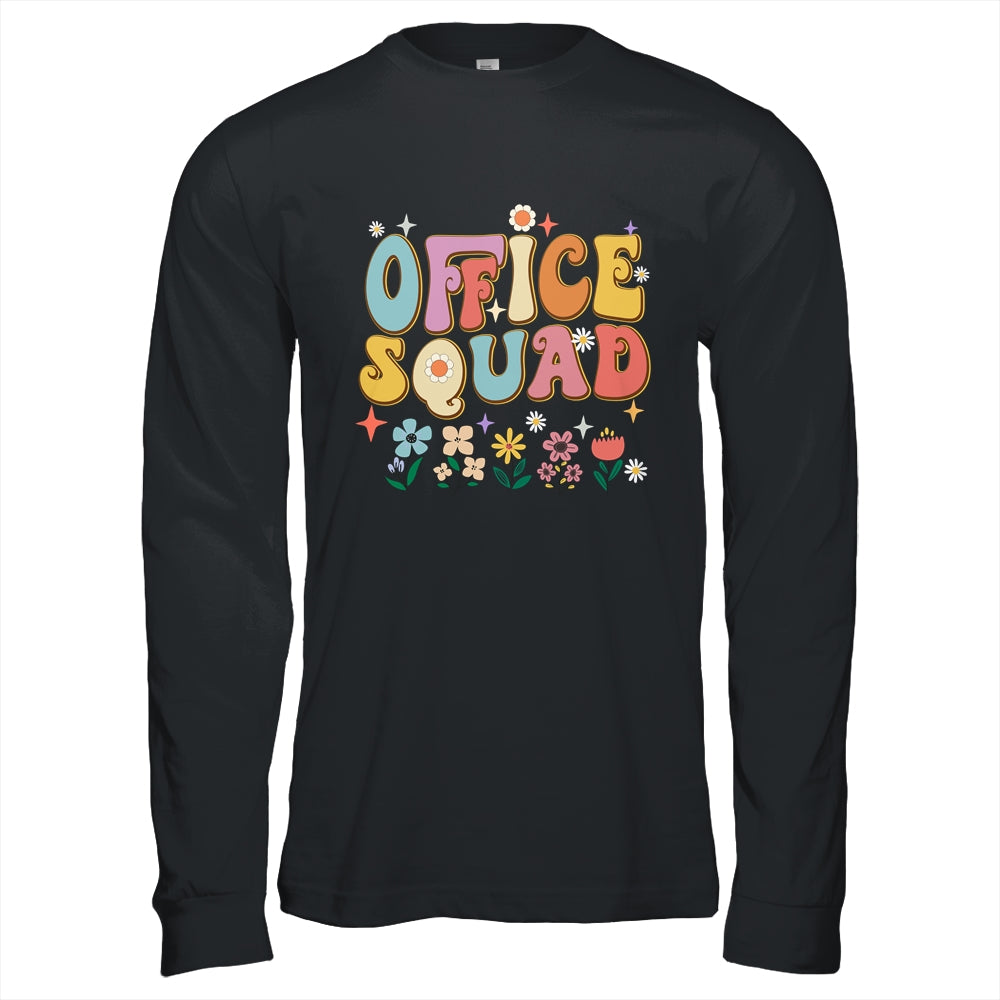 Office Squad Groovy Happy Flower Retro Shirt & Hoodie | siriusteestore