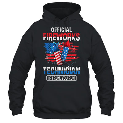 Official Fireworks Technician If I Run You Run 4th Of July Shirt & Tank Top | siriusteestore