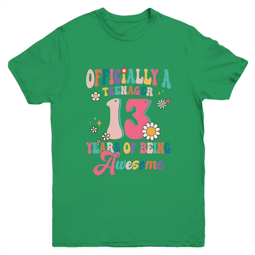 Officially Teenager 13 Years Of Being Awesome 13th Birthday Youth Shirt | siriusteestore