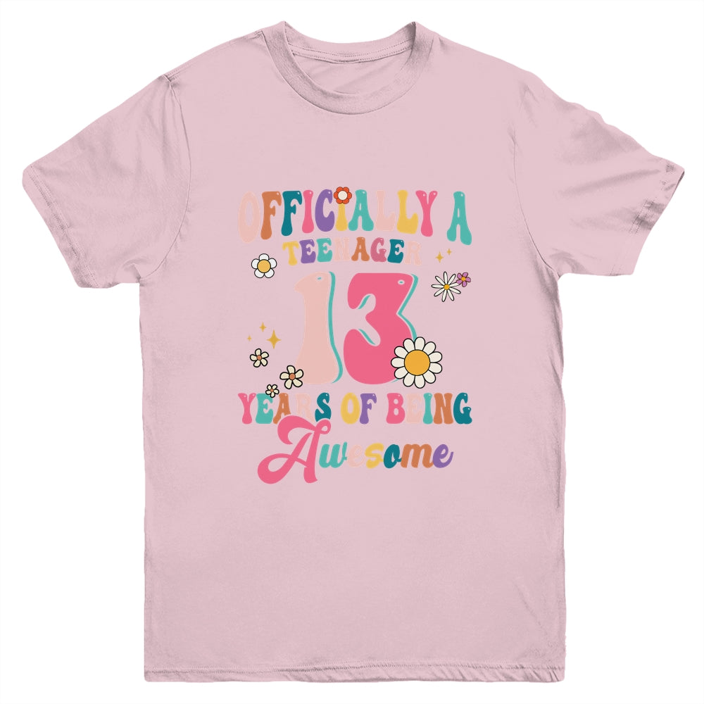 Officially Teenager 13 Years Of Being Awesome 13th Birthday Youth Shirt | siriusteestore