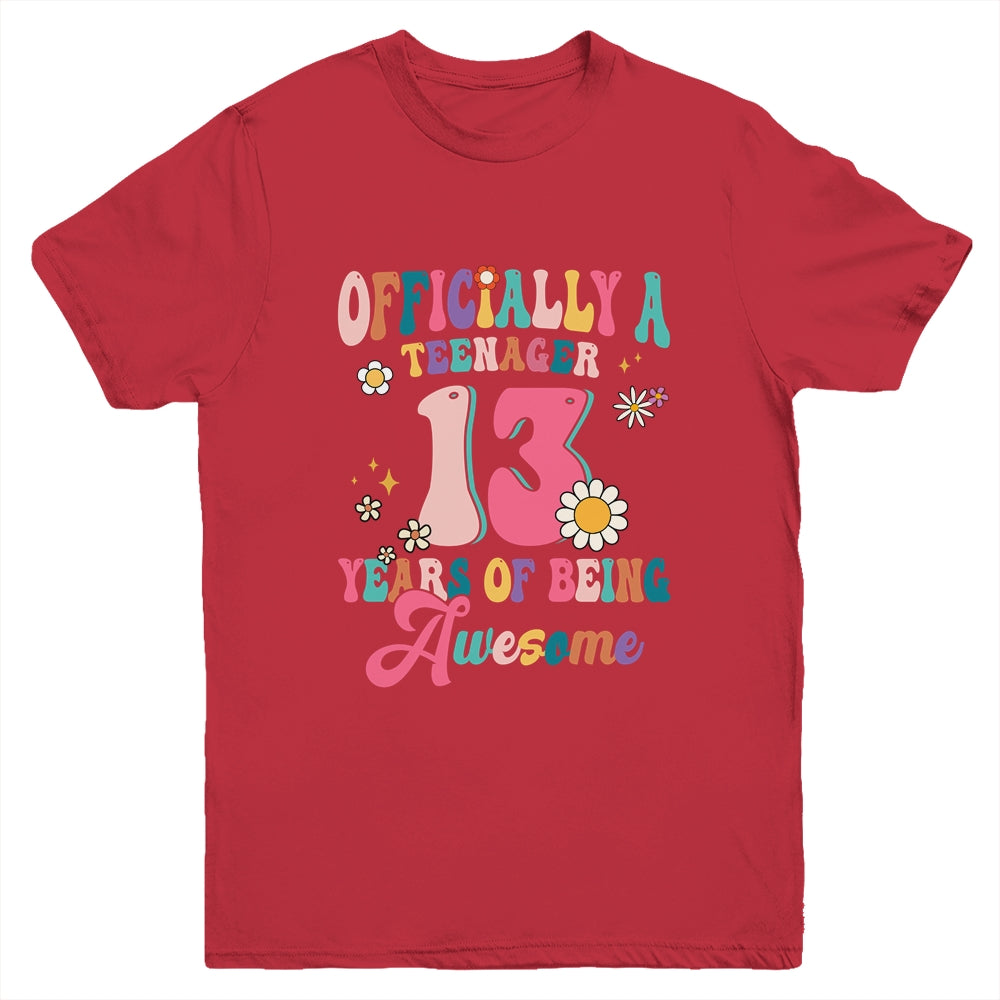 Officially Teenager 13 Years Of Being Awesome 13th Birthday Youth Shirt | siriusteestore