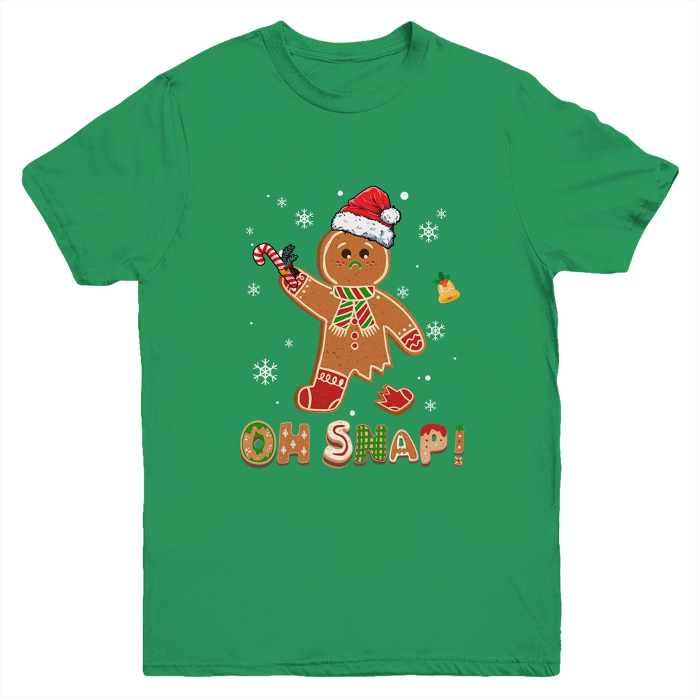 Oh Snap Gingerbread Funny Christmas Xmas Boy Girl Kids Youth Shirt | siriusteestore