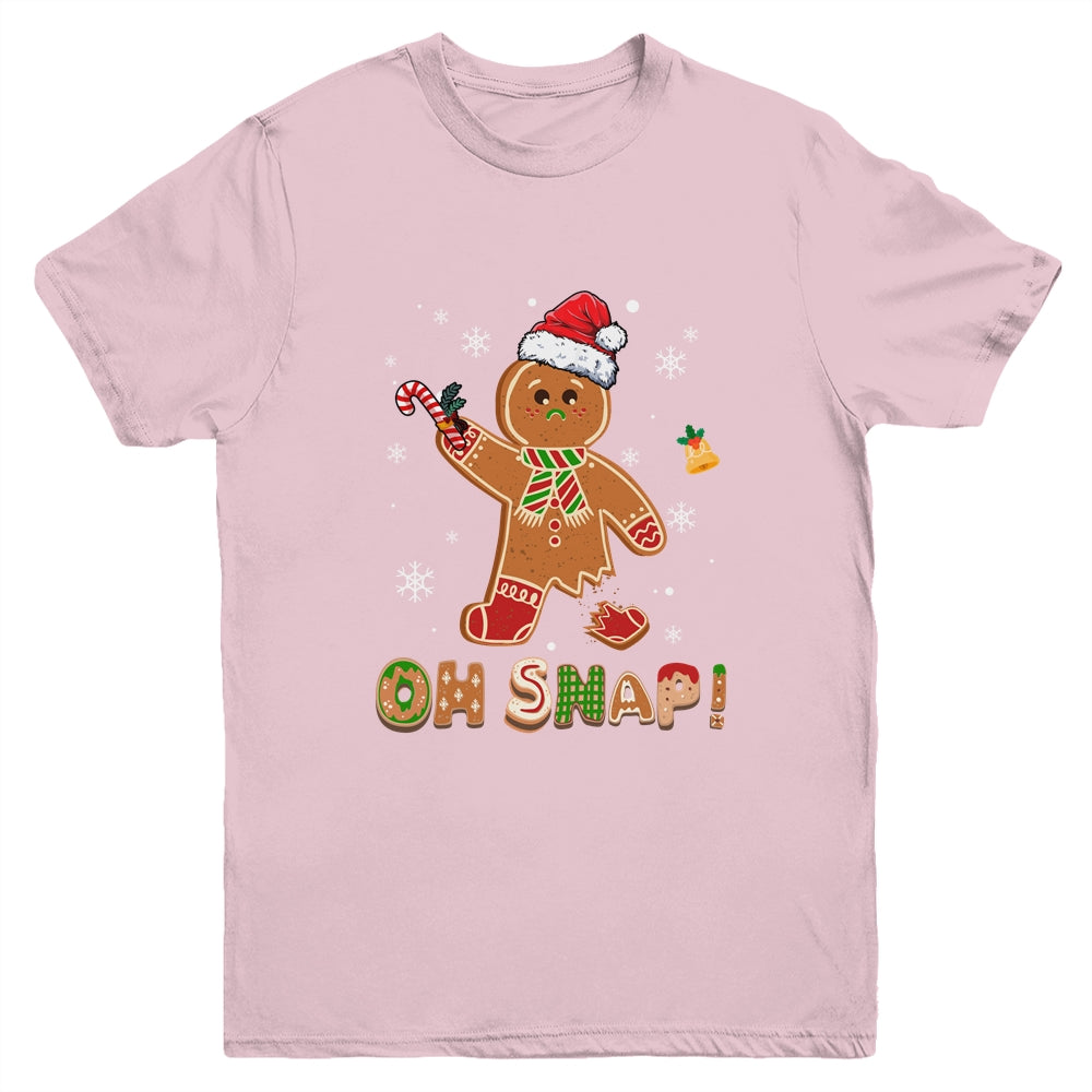 Oh Snap Gingerbread Funny Christmas Xmas Boy Girl Kids Youth Shirt | siriusteestore