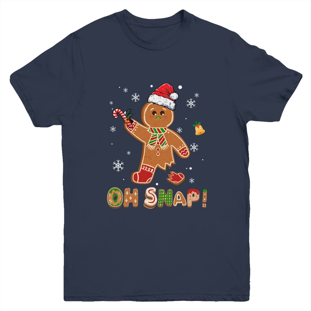 Oh Snap Gingerbread Funny Christmas Xmas Boy Girl Kids Youth Shirt | siriusteestore