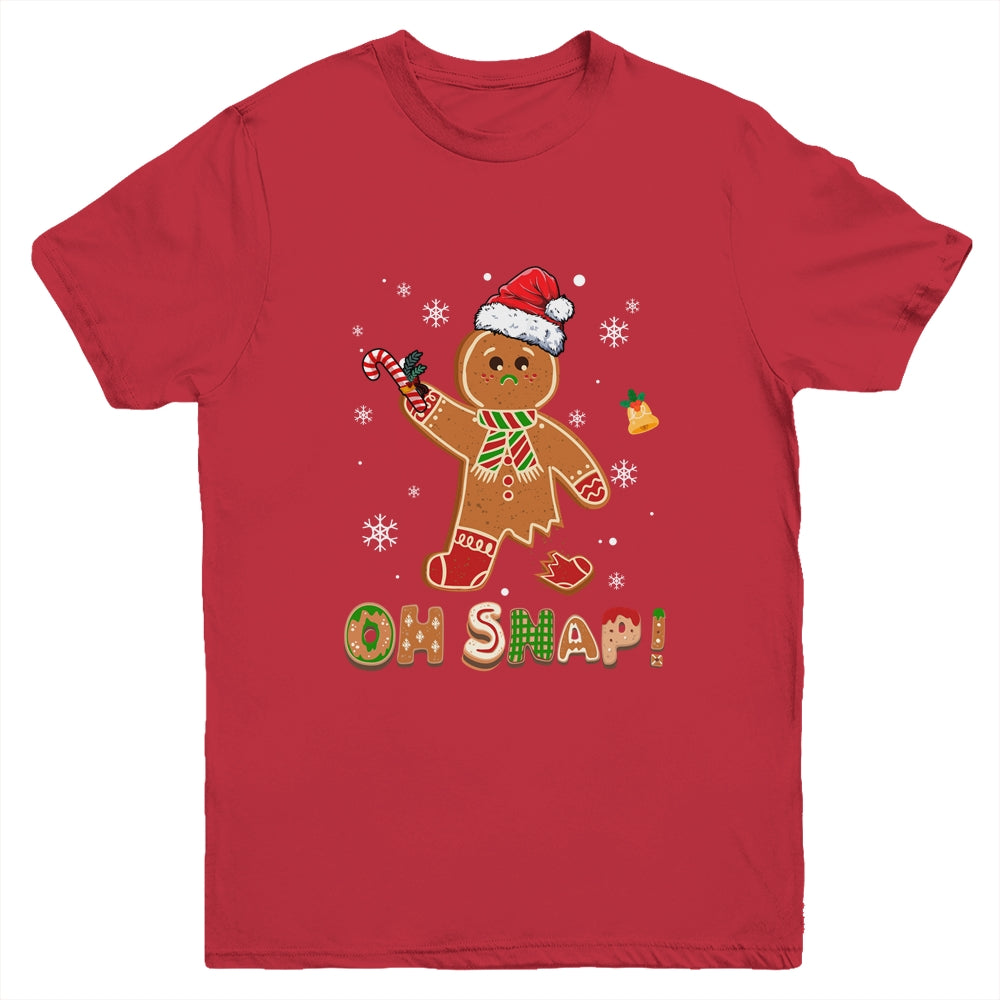 Oh Snap Gingerbread Funny Christmas Xmas Boy Girl Kids Youth Shirt | siriusteestore