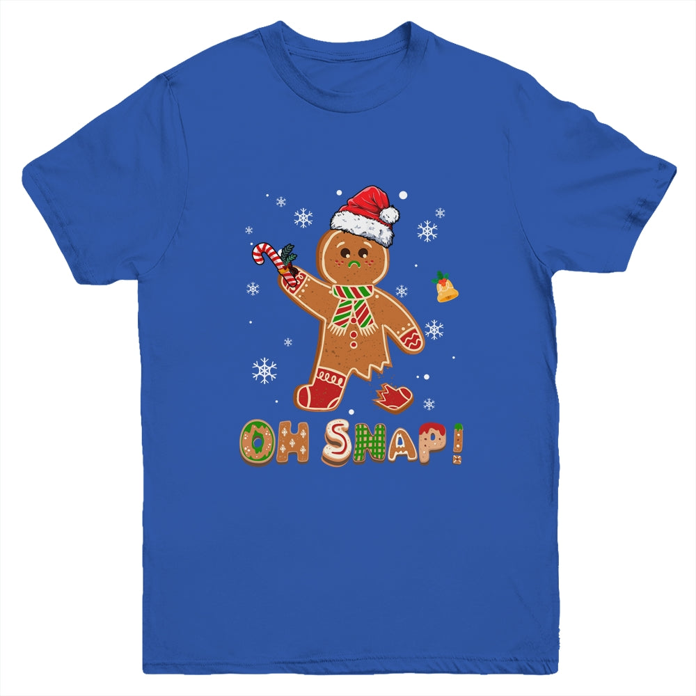 Oh Snap Gingerbread Funny Christmas Xmas Boy Girl Kids Youth Shirt | siriusteestore