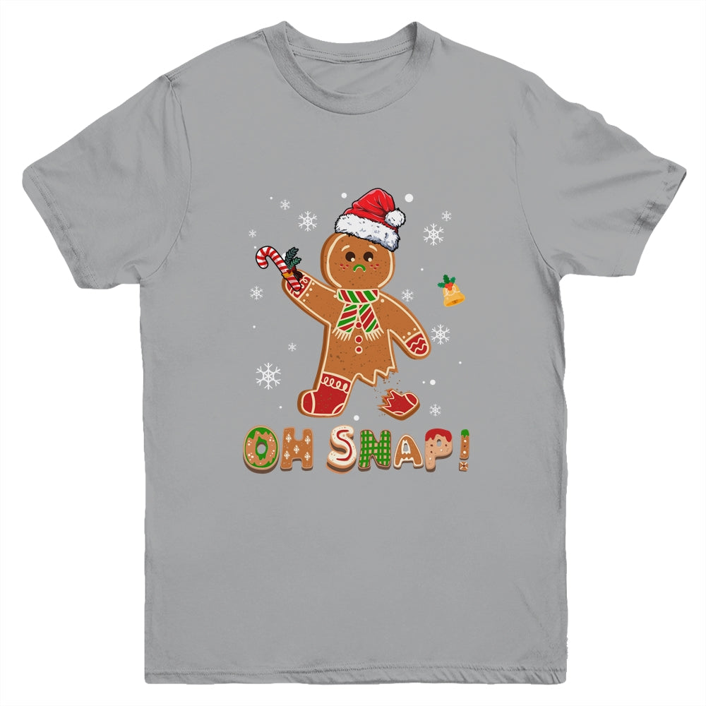 Oh Snap Gingerbread Funny Christmas Xmas Boy Girl Kids Youth Shirt | siriusteestore