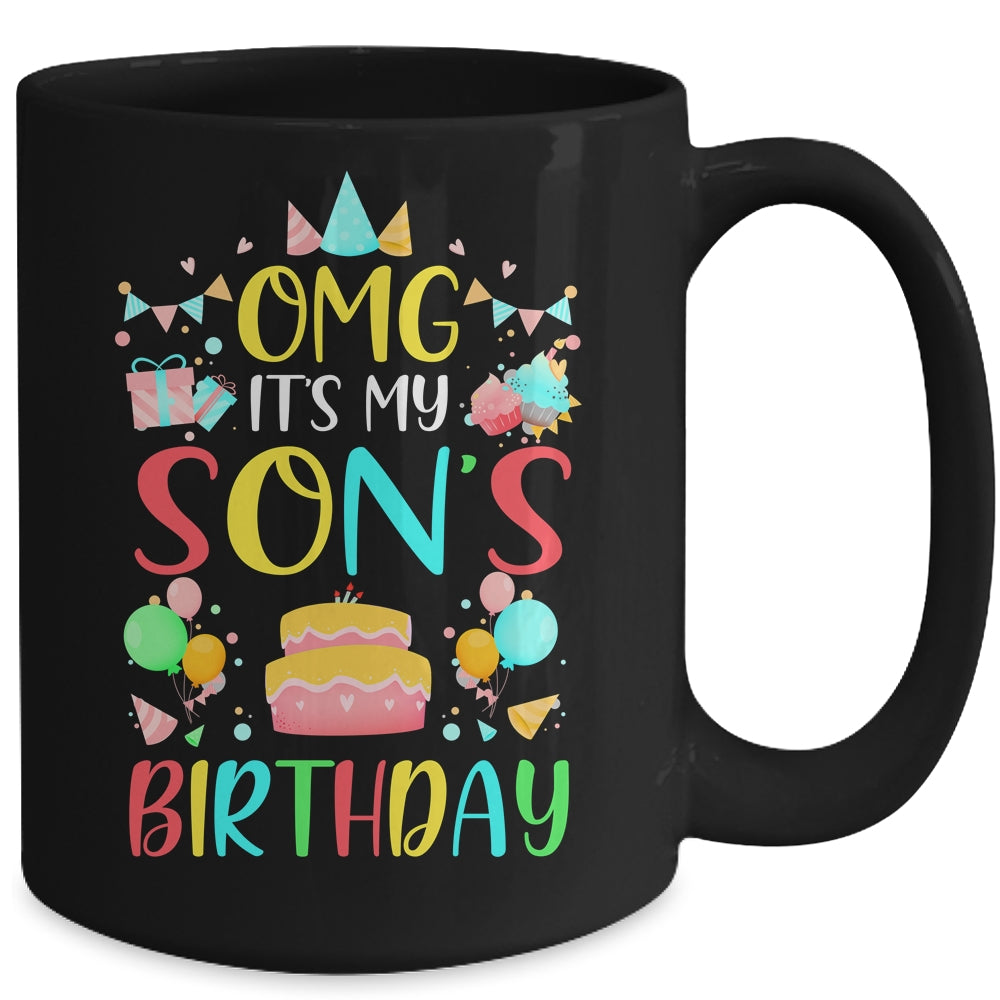 Omg It's My Son's Birthday Party Family Mug | siriusteestore
