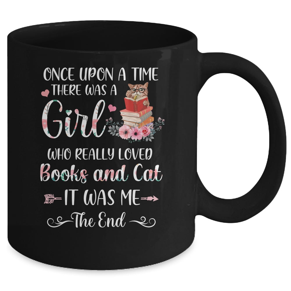 Once upon a time there was a girl who loved cats and books Mug | siriusteestore