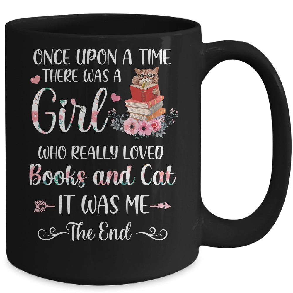 Once upon a time there was a girl who loved cats and books Mug | siriusteestore