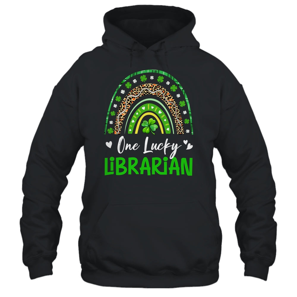 One Lucky Librarian Rainbow St Patricks Day Shamrock Shirt & Hoodie | siriusteestore