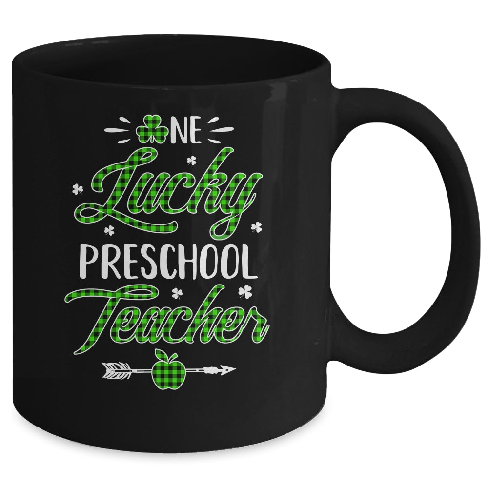 One Lucky Preschool Teacher St Patricks Day Irish Gift Mug | siriusteestore
