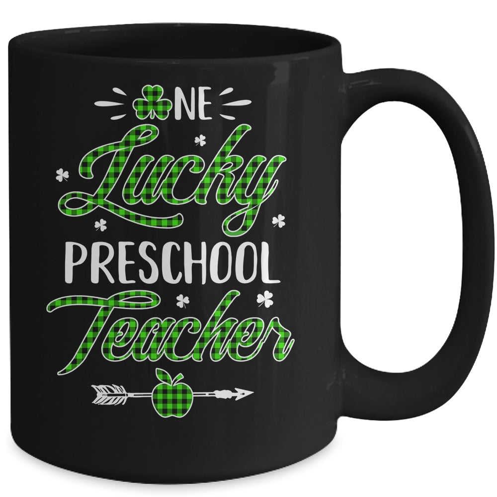 One Lucky Preschool Teacher St Patricks Day Irish Gift Mug | siriusteestore