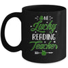 One Lucky Reading Teacher St Patricks Day Irish Gift Mug | siriusteestore