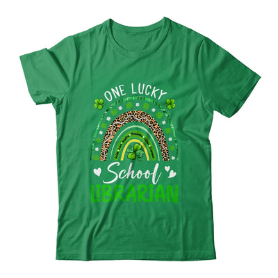 One Lucky School Librarian Rainbow St Patricks Day Shirt & Hoodie | siriusteestore