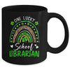 One Lucky School Librarian Rainbow St Patricks Day Mug | siriusteestore