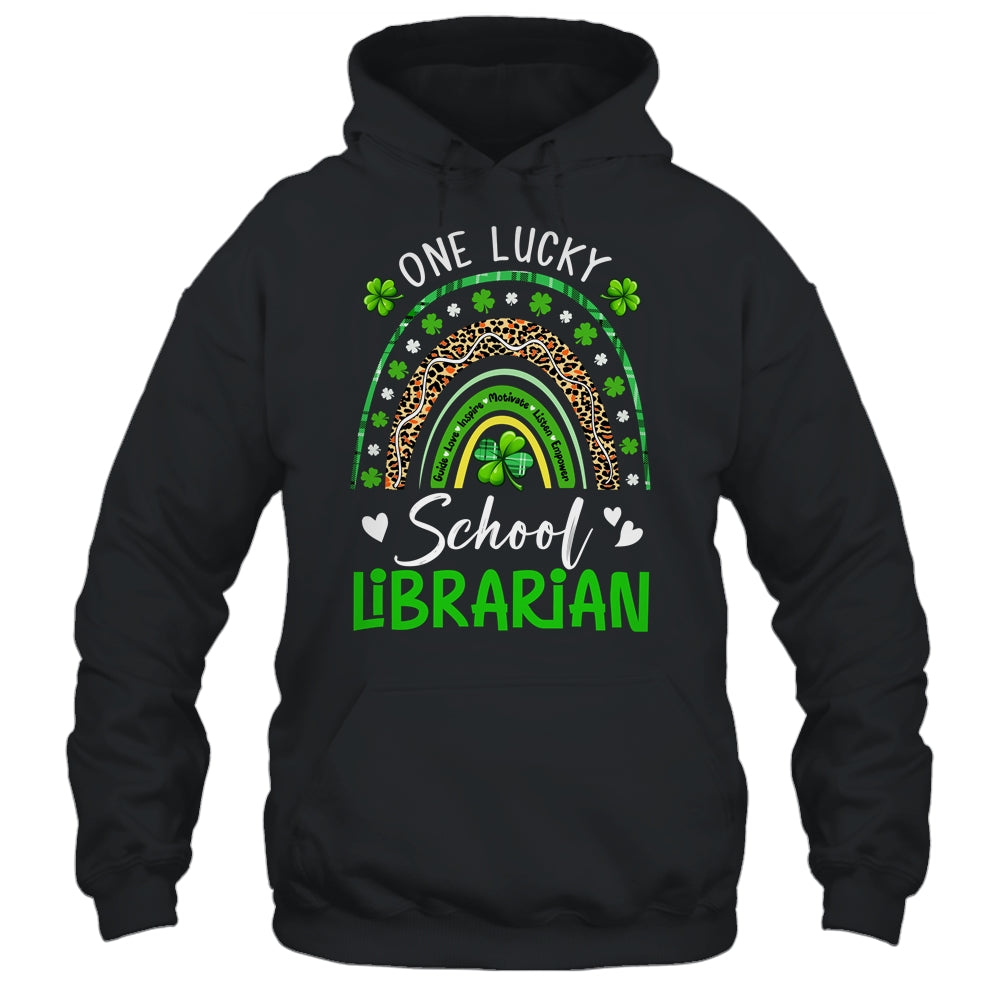 One Lucky School Librarian Rainbow St Patricks Day Shirt & Hoodie | siriusteestore