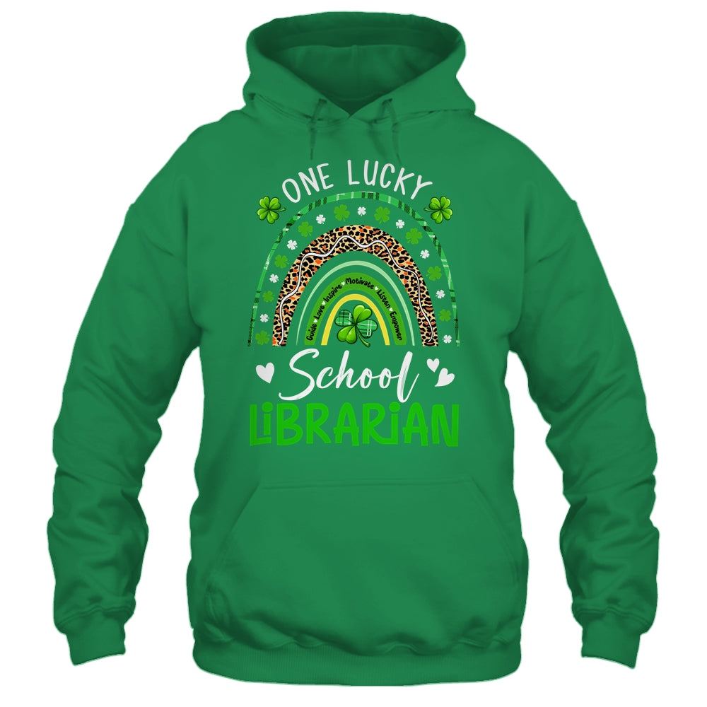 One Lucky School Librarian Rainbow St Patricks Day Shirt & Hoodie | siriusteestore
