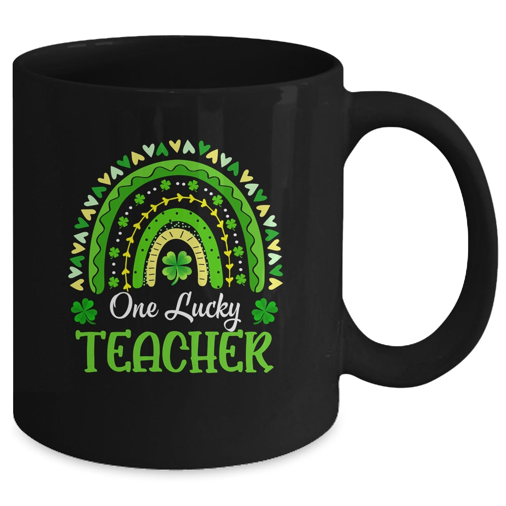 One Lucky Teacher Rainbow St Patrick's Day Appreciation Mug | siriusteestore