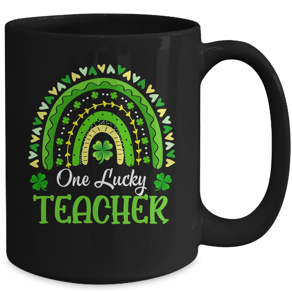 One Lucky Teacher Rainbow St Patrick's Day Appreciation Mug | siriusteestore