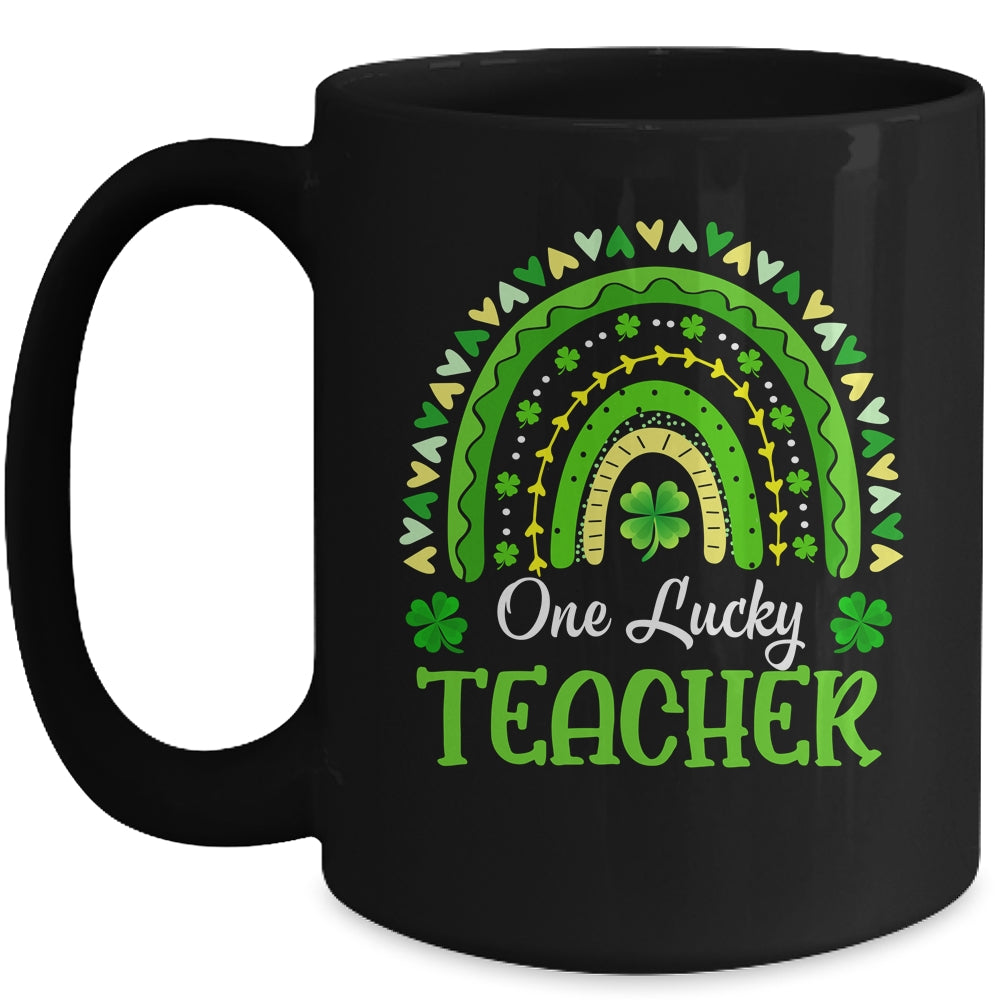 One Lucky Teacher Rainbow St Patrick's Day Appreciation Mug | siriusteestore