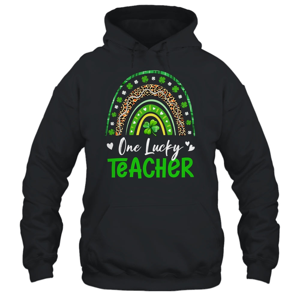 One Lucky Teacher Rainbow St Patricks Day Shamrock Shirt & Hoodie | siriusteestore