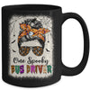 One Spooky Bus Driver Messy Bun Trick Or Treat Halloween Mug | siriusteestore
