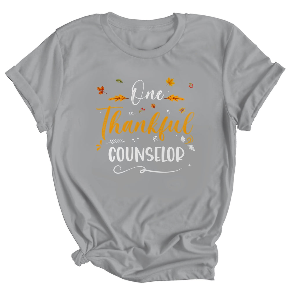 One Thankful School Counselor Fall Thanksgiving Shirt & Hoodie | siriusteestore