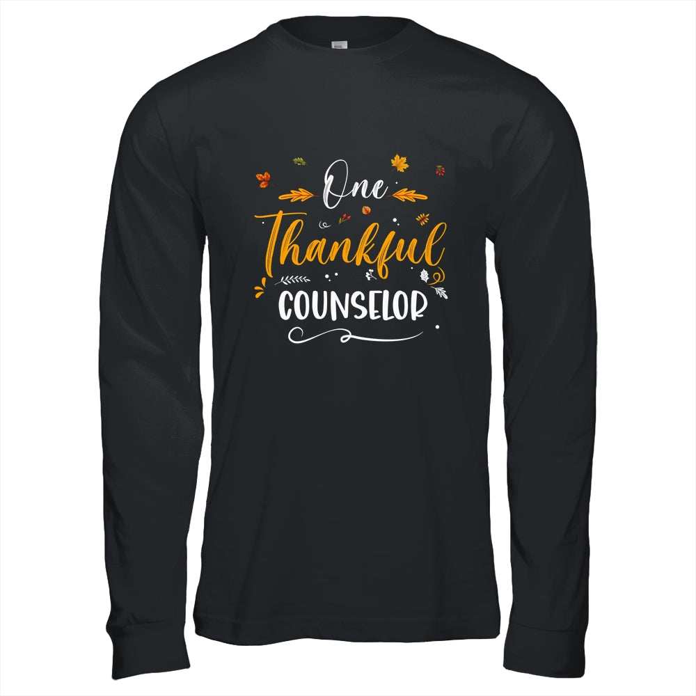 One Thankful School Counselor Fall Thanksgiving Shirt & Hoodie | siriusteestore