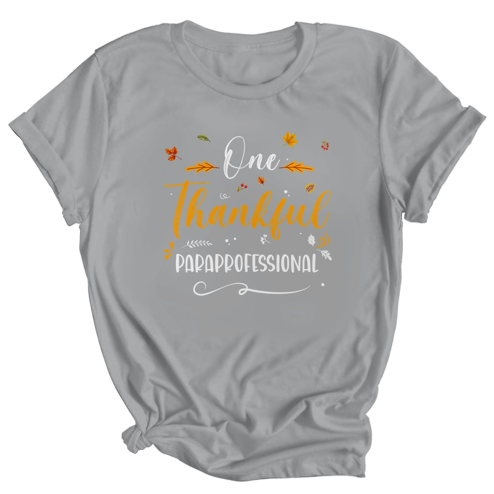 One Thankful School Paraprofessional Fall Thanksgiving Shirt & Hoodie | siriusteestore