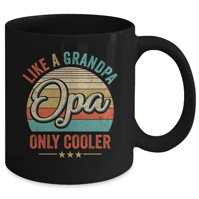 Opa Like A Grandpa Only Cooler Vintage Dad Fathers Day Mug | siriusteestore