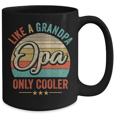 Opa Like A Grandpa Only Cooler Vintage Dad Fathers Day Mug | siriusteestore