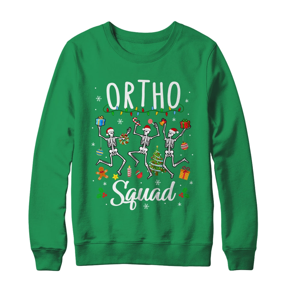 Ortho Squad Christmas Skeletons Orthopedics Nurse Rn Crew Shirt & Sweatshirt | siriusteestore