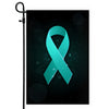 Ovarian Cancer Tourette Syndrome Trigeminal Neuralgia Peritoneal PCOS Awareness Flag Teal Ribbon | siriusteestore