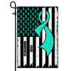 PCOS Awareness America Flag Teal Ribbon | siriusteestore