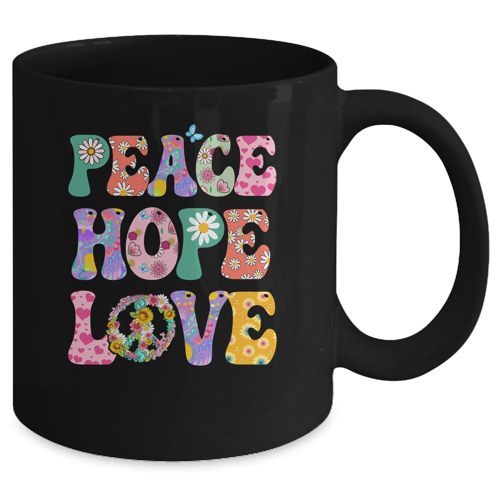 PEACE SIGN LOVE 60s 70s Tie Dye For Women Girl Mug | siriusteestore
