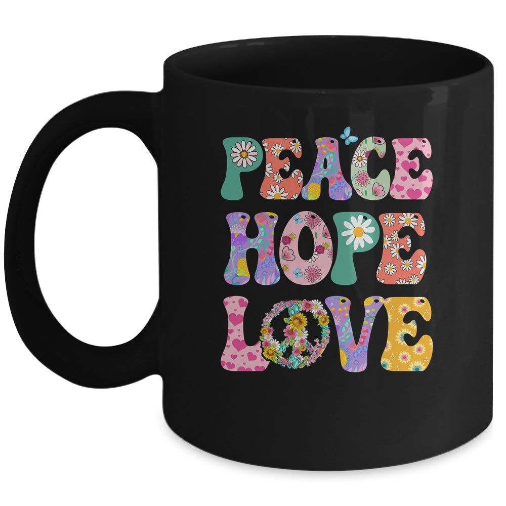 PEACE SIGN LOVE 60s 70s Tie Dye For Women Girl Mug | siriusteestore