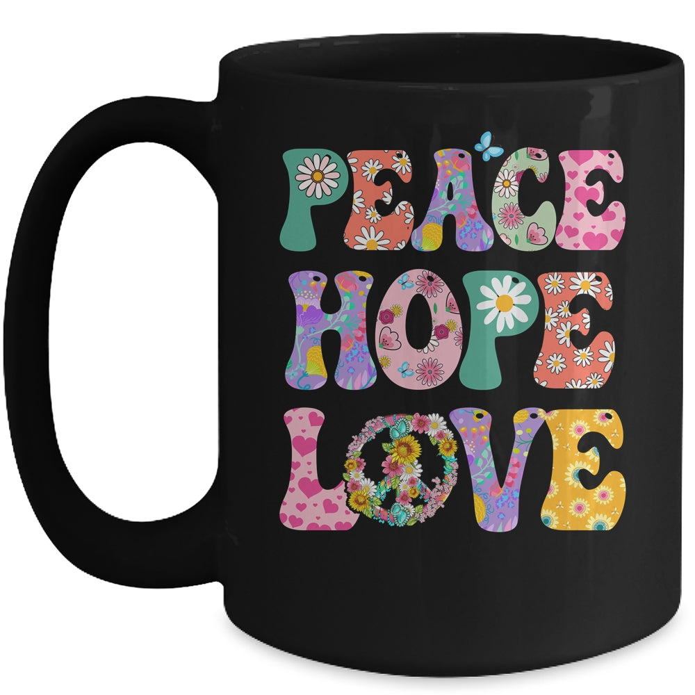 PEACE SIGN LOVE 60s 70s Tie Dye For Women Girl Mug | siriusteestore