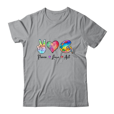 Painting Palette Funny Art Teacher Peace Love Art Shirt & Tank Top | siriusteestore