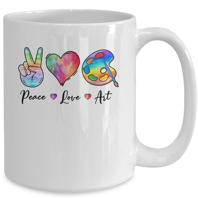 Painting Palette Funny Art Teacher Peace Love Art Mug | siriusteestore