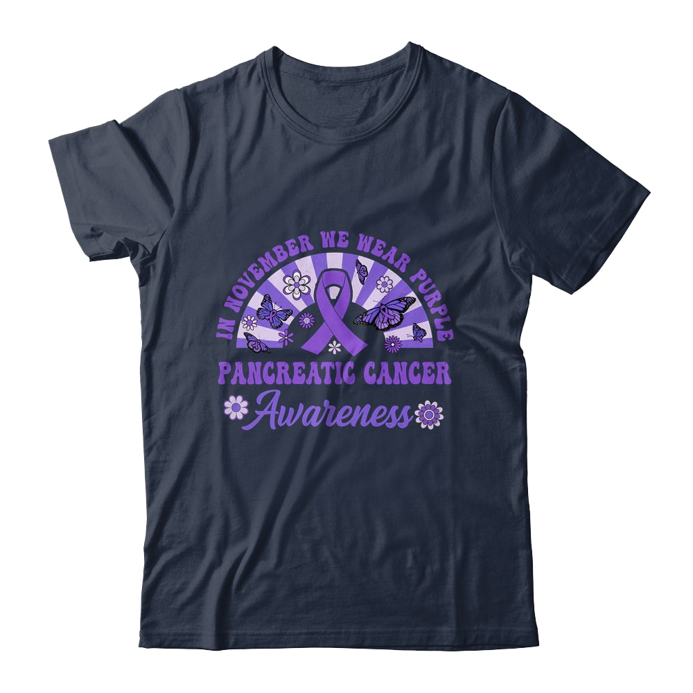 Pancreatic Cancer Awareness In November We Wear Purple Groovy Shirt & Hoodie | siriusteestore