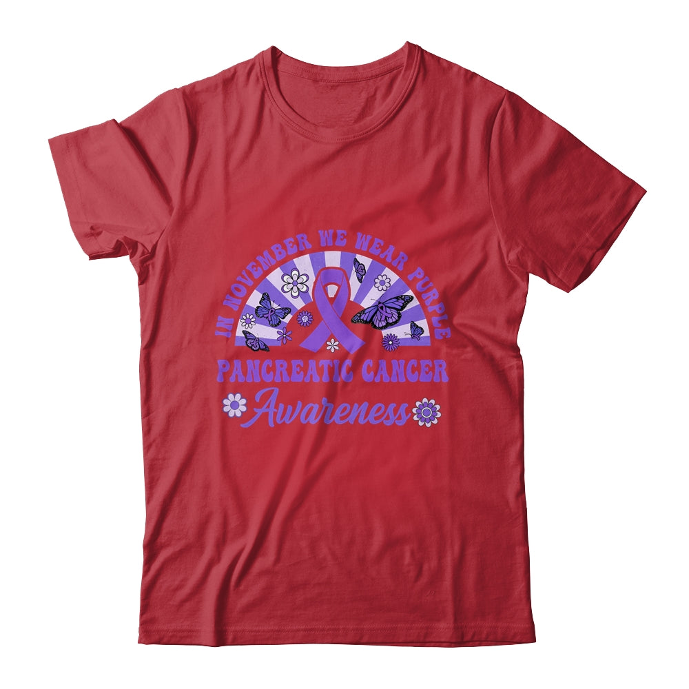 Pancreatic Cancer Awareness In November We Wear Purple Groovy Shirt & Hoodie | siriusteestore