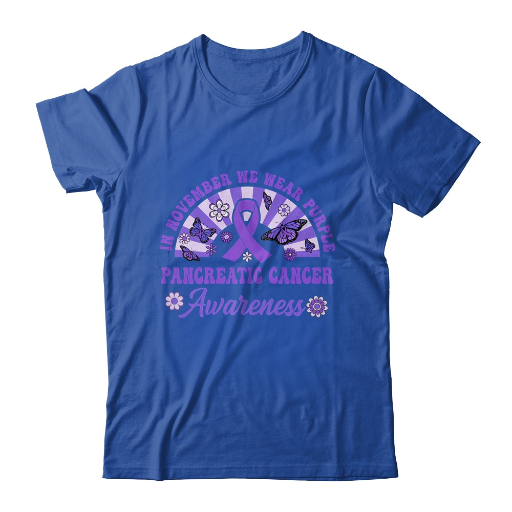 Pancreatic Cancer Awareness In November We Wear Purple Groovy Shirt & Hoodie | siriusteestore