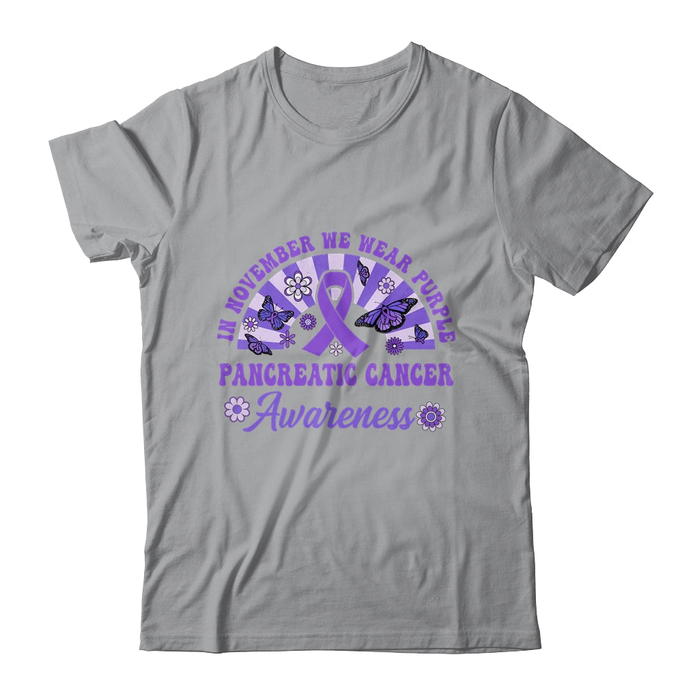 Pancreatic Cancer Awareness In November We Wear Purple Groovy Shirt & Hoodie | siriusteestore