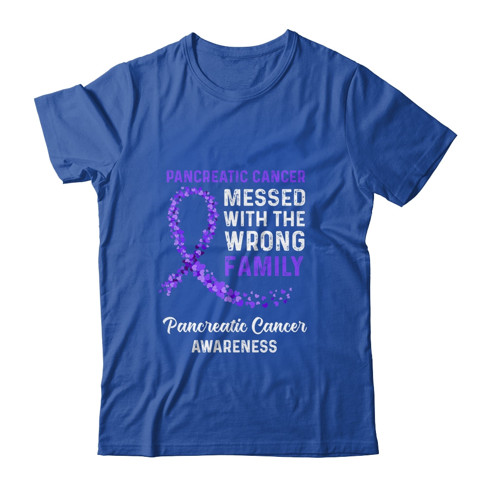 Pancreatic Cancer Awareness Messed With The Wrong Family Support Shirt & Hoodie | siriusteestore