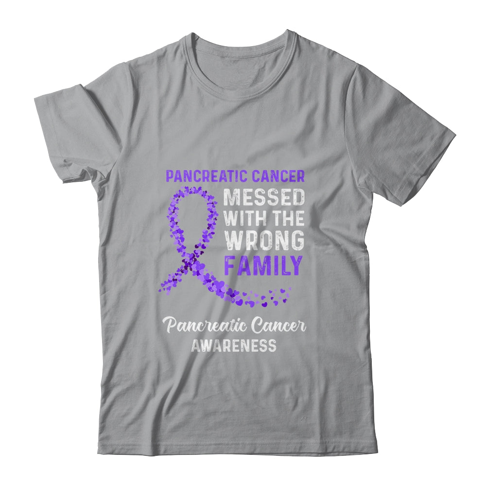 Pancreatic Cancer Awareness Messed With The Wrong Family Support Shirt & Hoodie | siriusteestore